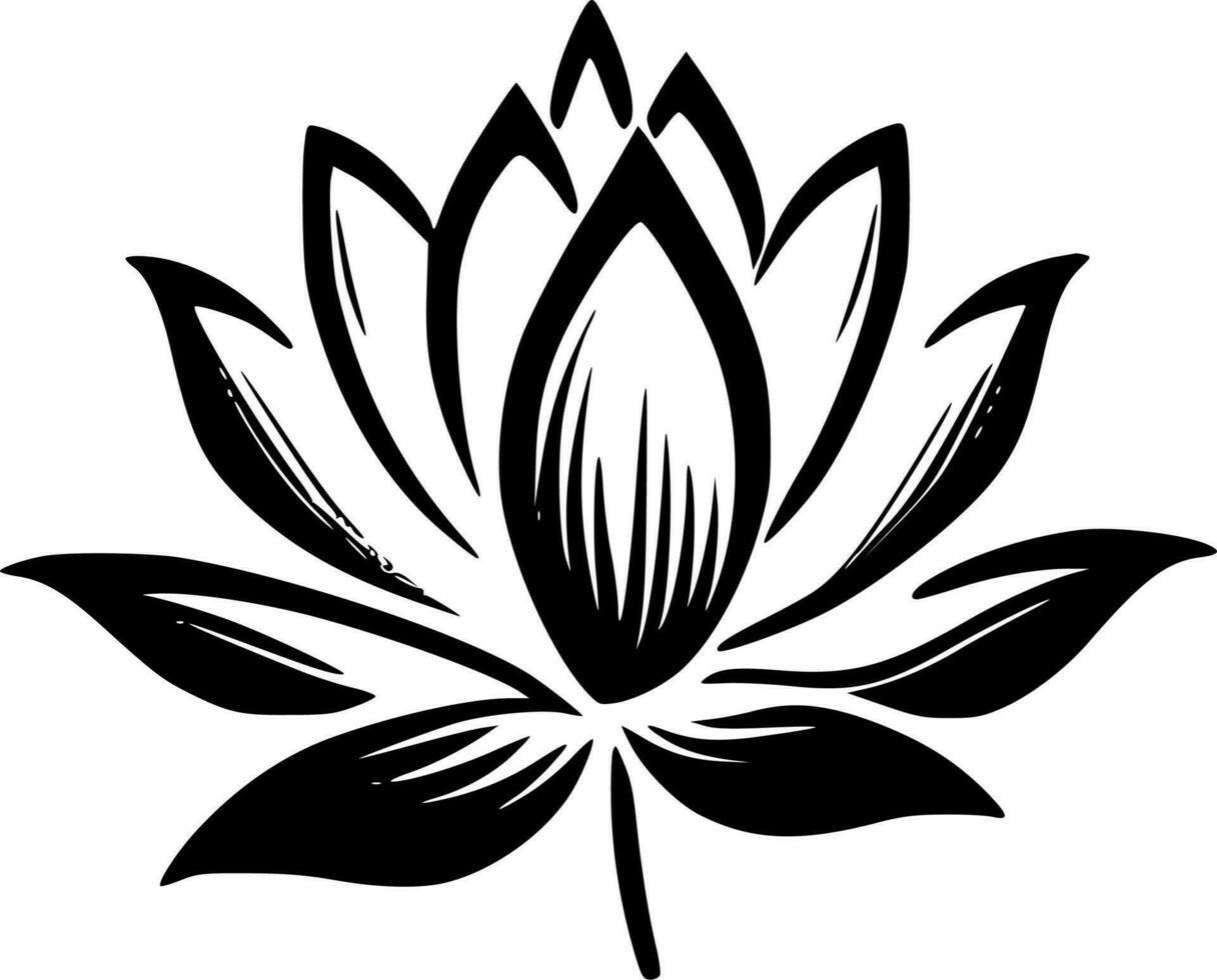 lotus bloem - minimalistische en vlak logo - vector illustratie