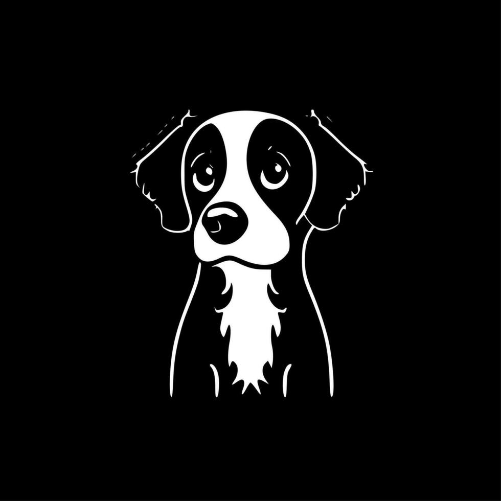 hond, minimalistische en gemakkelijk silhouet - vector illustratie