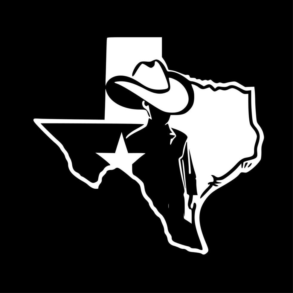 Texas, minimalistische en gemakkelijk silhouet - vector illustratie