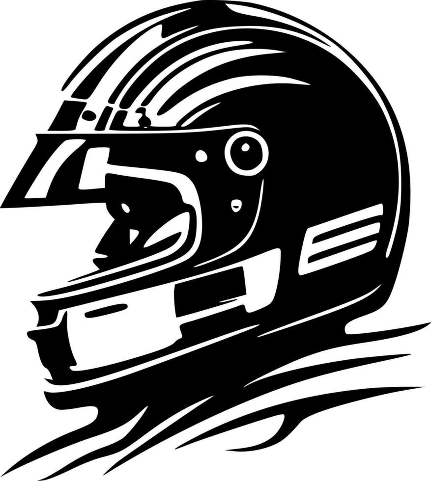 racing - zwart en wit geïsoleerd icoon - vector illustratie