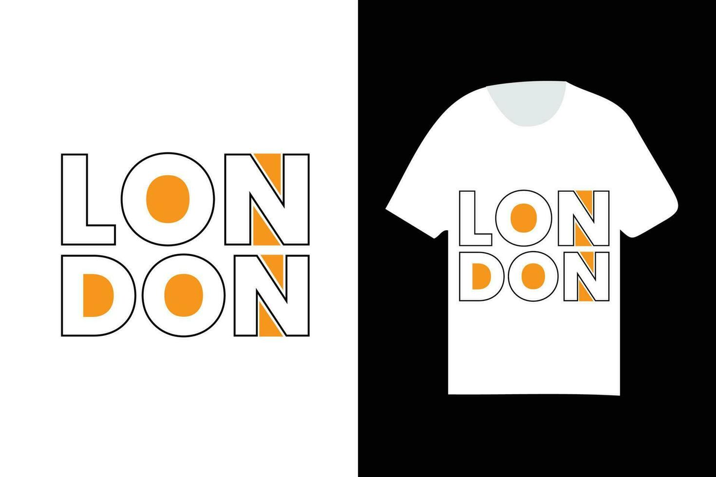 Londen typografie t shirt, op reis t overhemd ontwerp vector