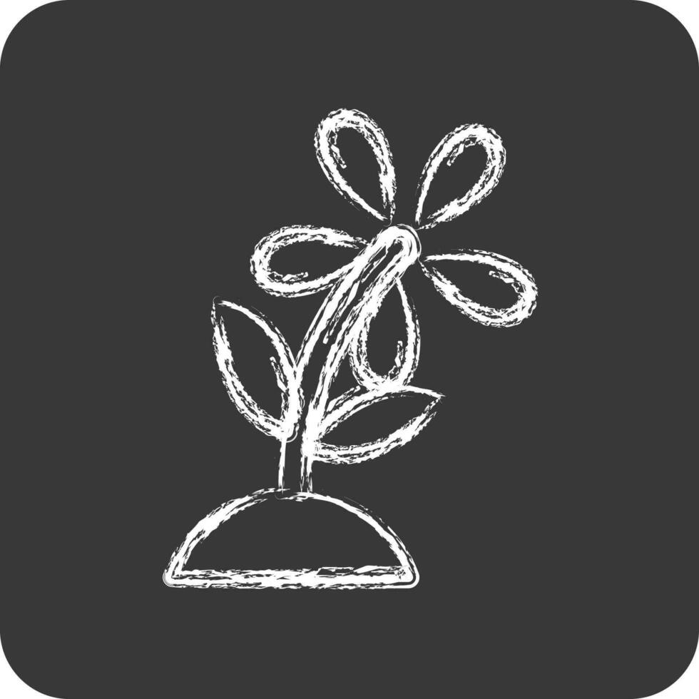 icoon tuinieren. geschikt voor onderwijs symbool. krijt stijl. gemakkelijk ontwerp bewerkbaar. ontwerp sjabloon vector