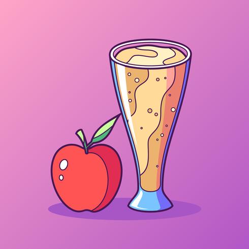 Een glas Apple Cider Slush Vector