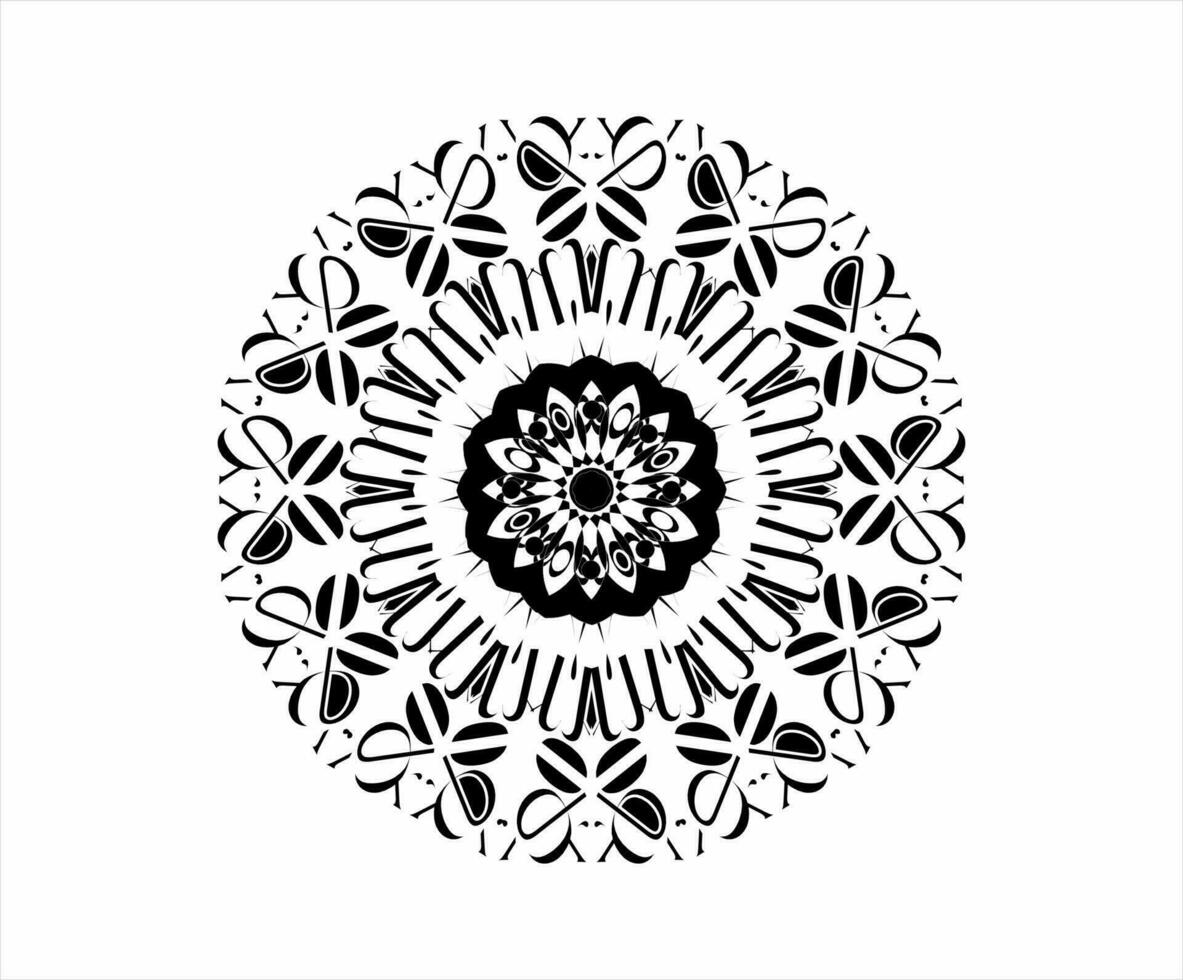 mandala patroon zwart en wit mooi zo humeur. mandala luxe abstract bloemen ornament vector