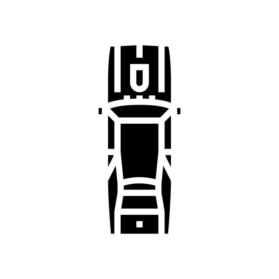 voertuig auto top visie glyph icoon vector illustratie