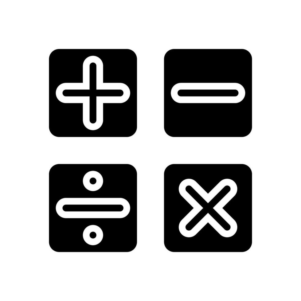 wiskunde wetenschap onderwijs glyph icoon vector illustratie