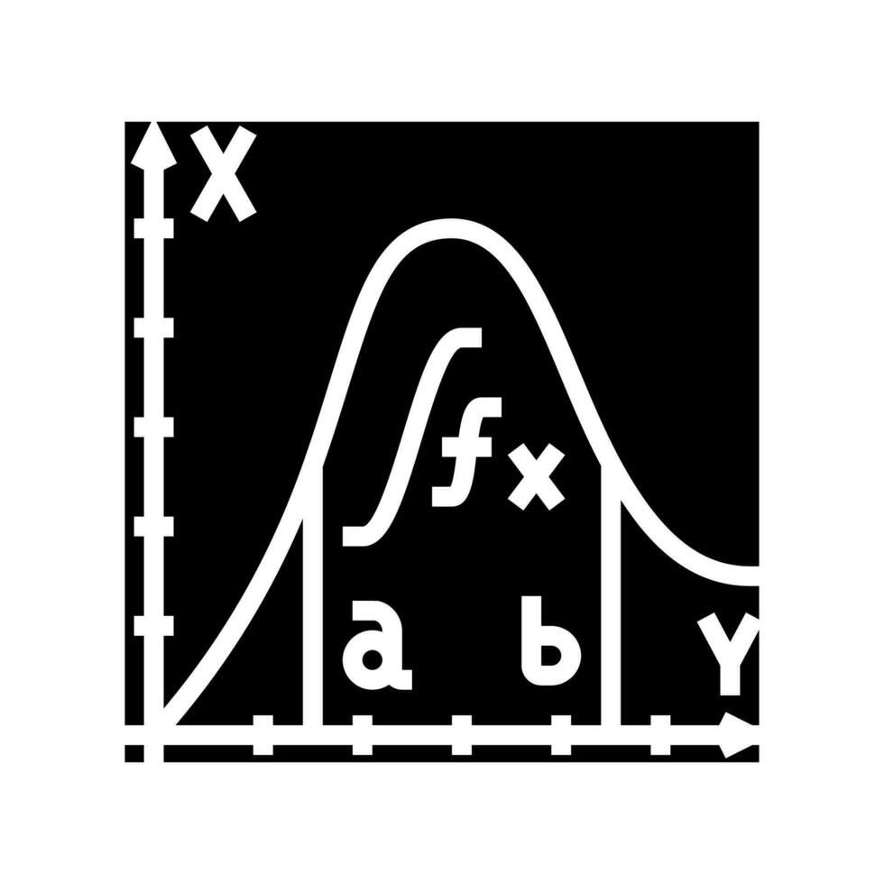 integraal wiskunde wetenschap onderwijs glyph icoon vector illustratie