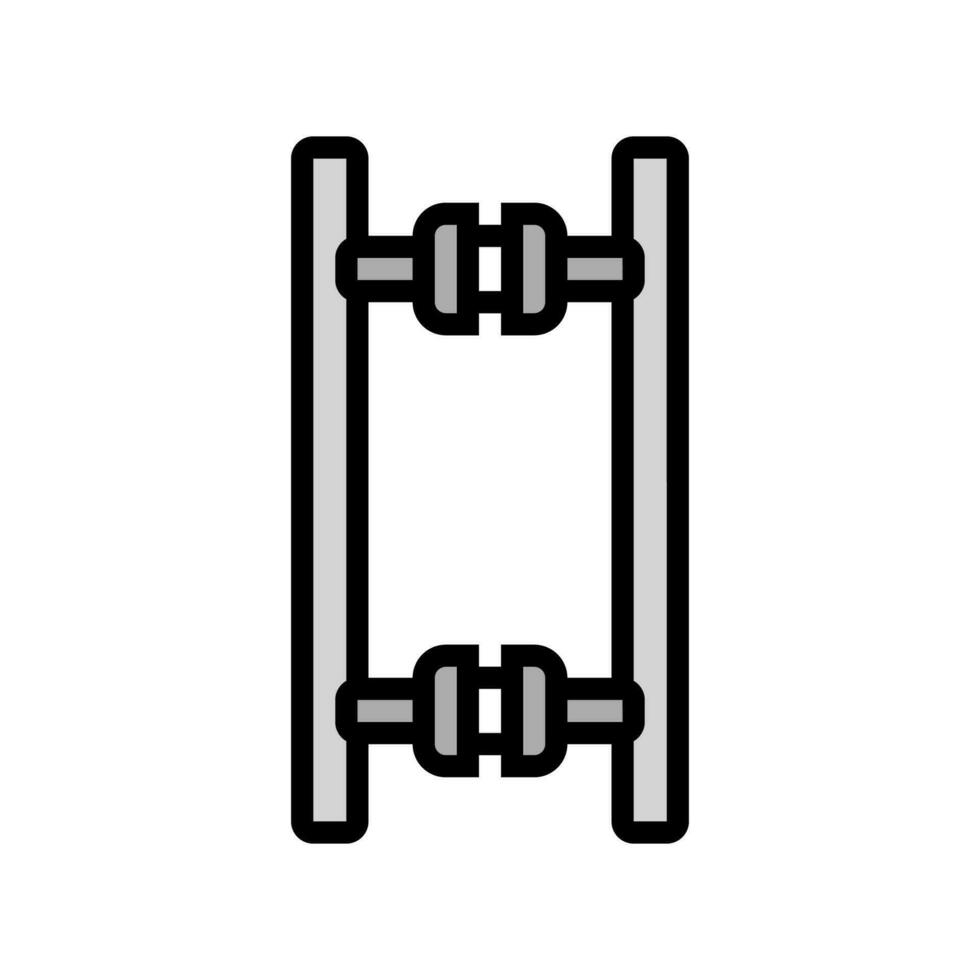 glas deur hardware hardware meubilair passend kleur icoon vector illustratie