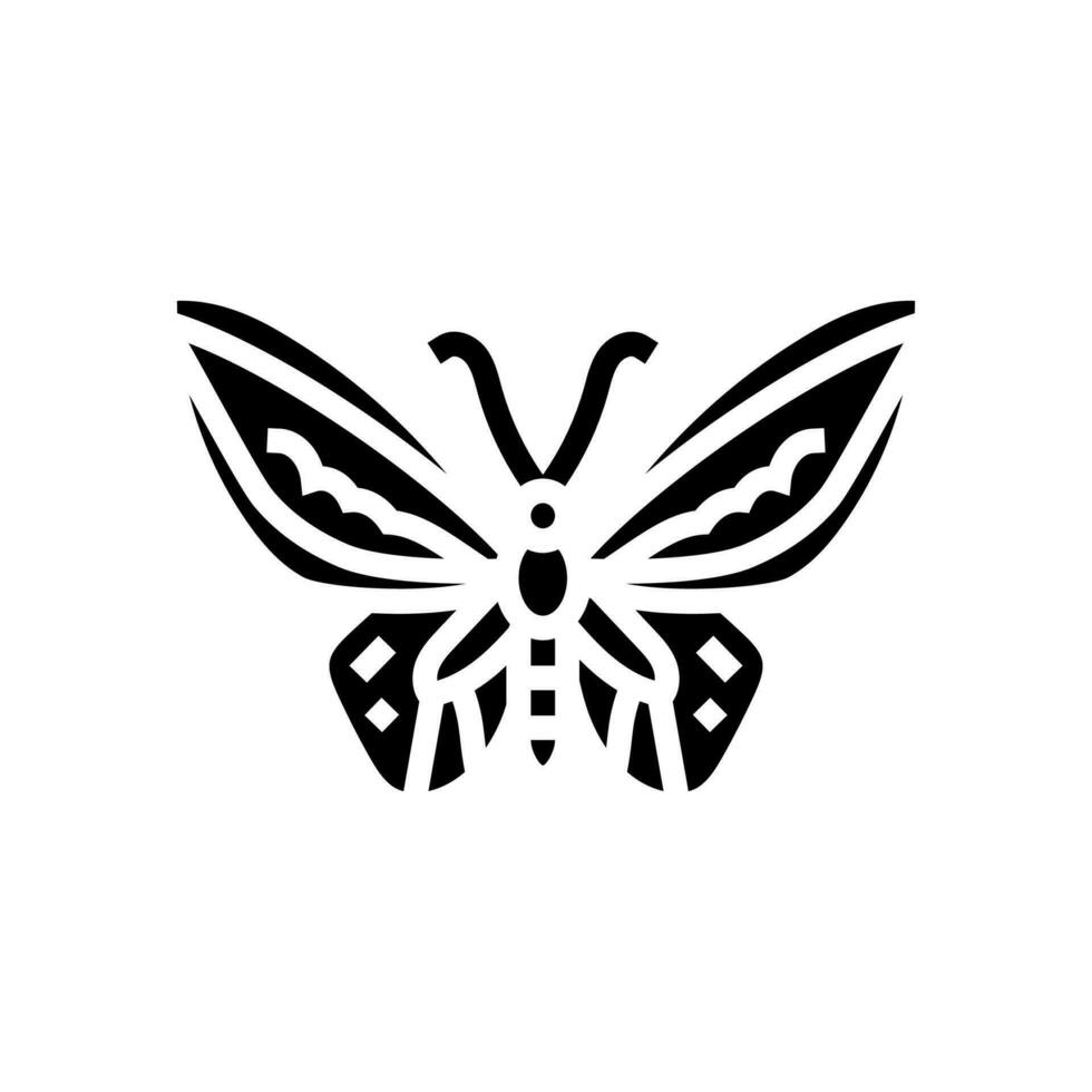 kaap york vogel vleugel insect glyph icoon vector illustratie