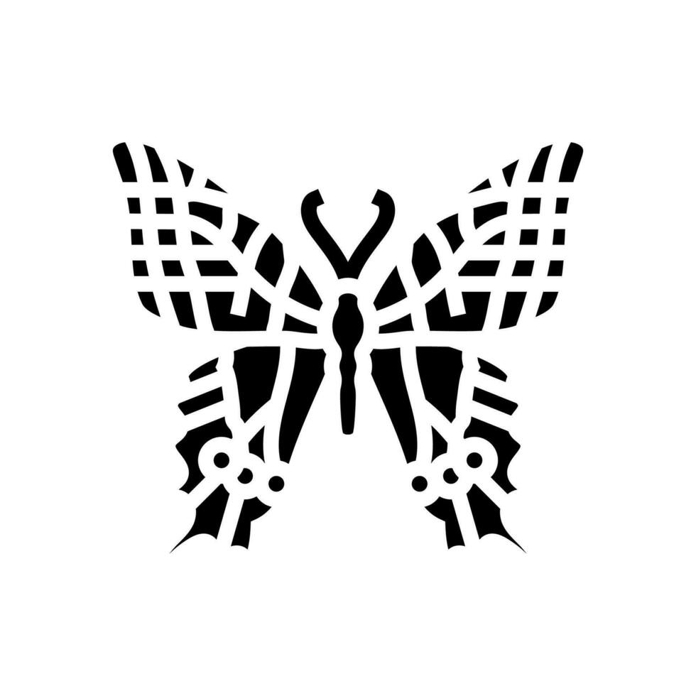 twee staart zwaluwstaart insect glyph icoon vector illustratie
