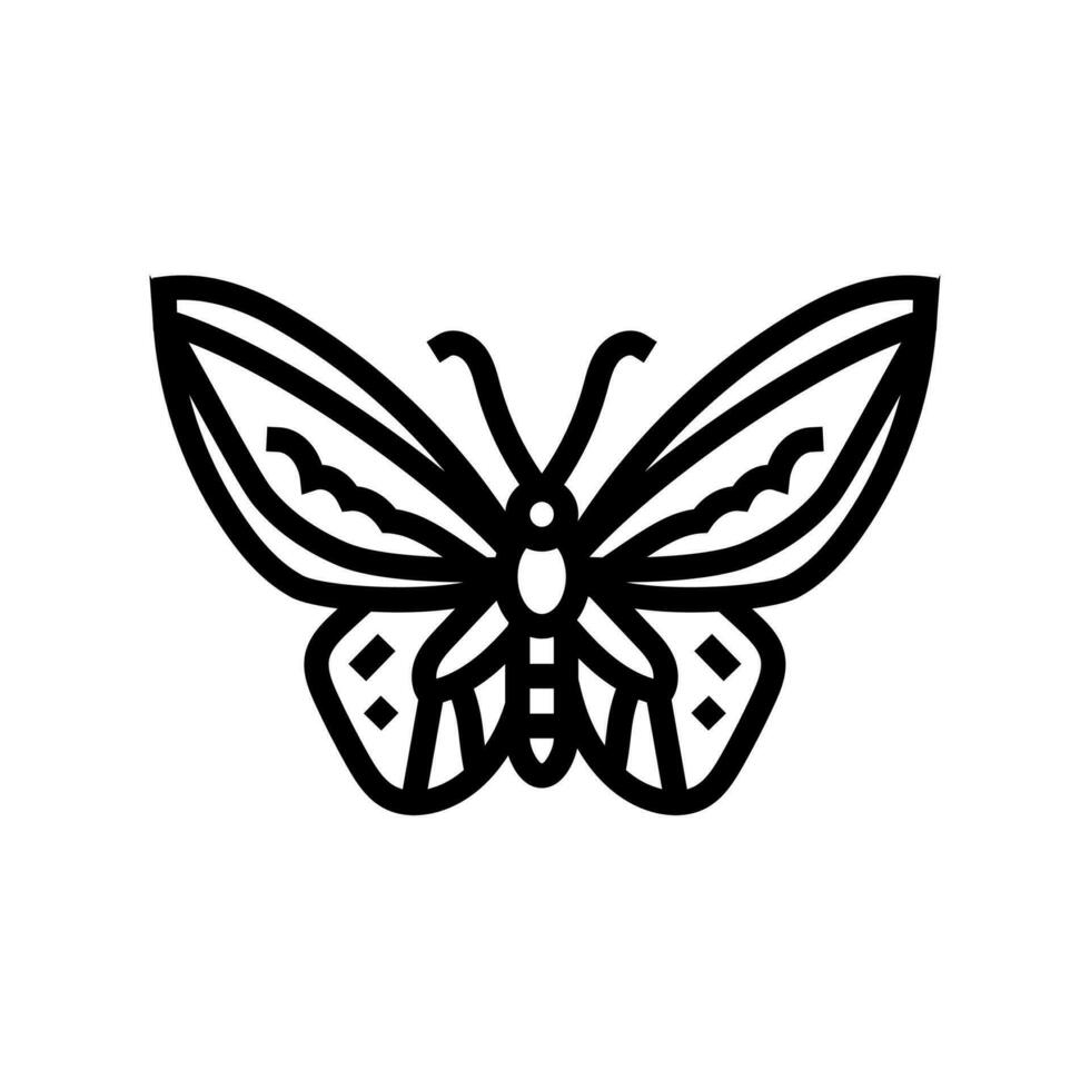 kaap york vogel vleugel insect lijn icoon vector illustratie