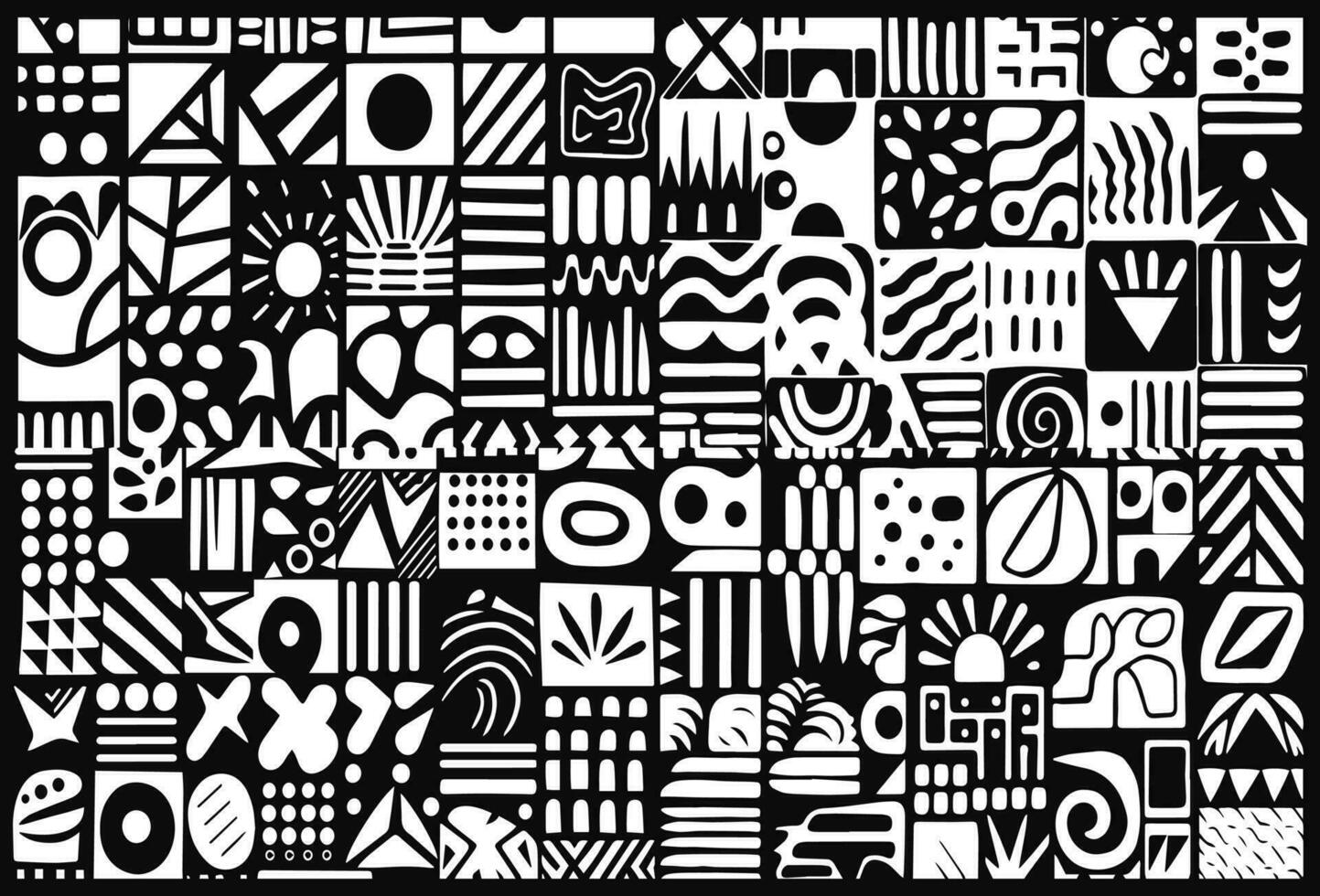 abstract vormen patroon minimalistische ,abstract vormen modieus hand- getrokken vector