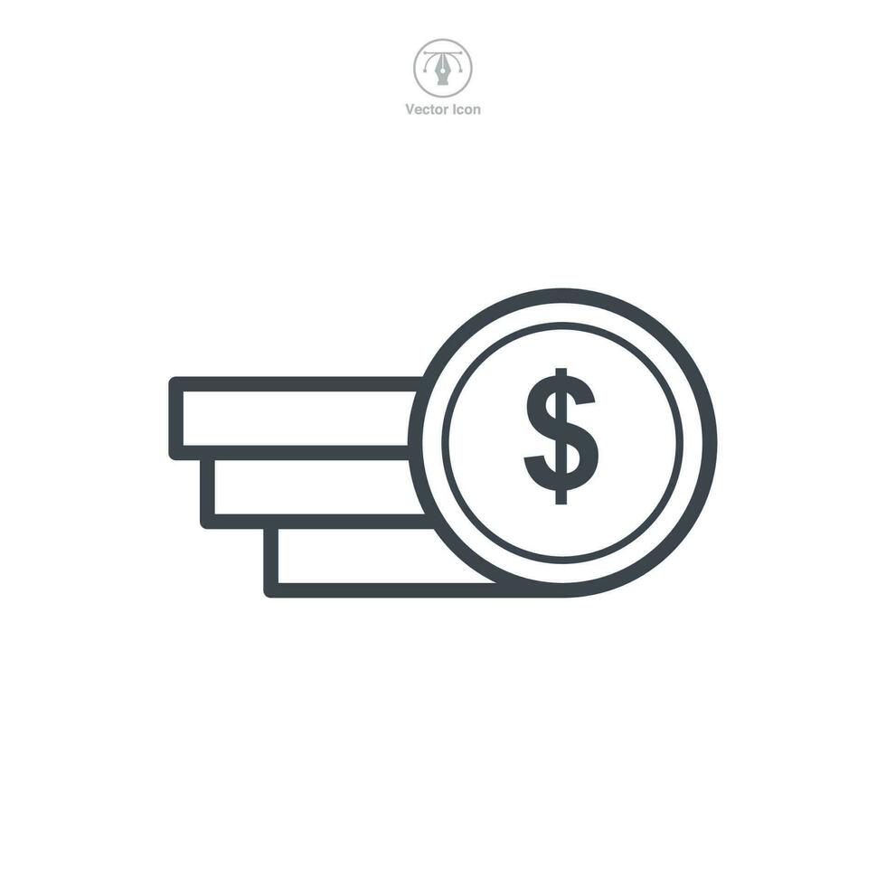 munten icoon symbool sjabloon voor grafisch en web ontwerp verzameling logo vector illustratie