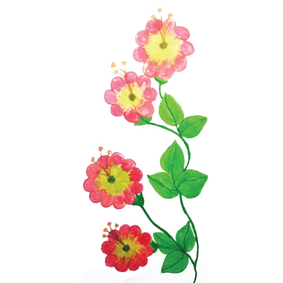 bloem aquarel abstract ontwerp vector