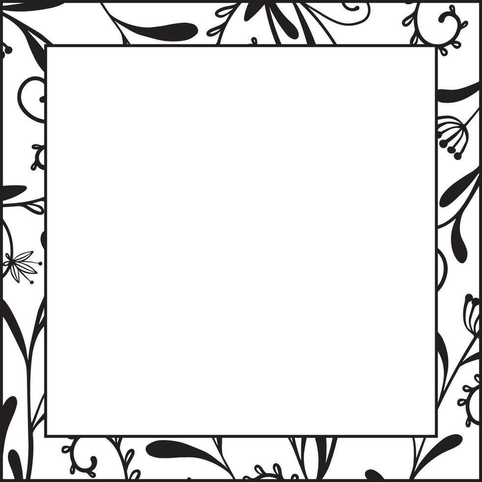 bloemen vierkant frame vector