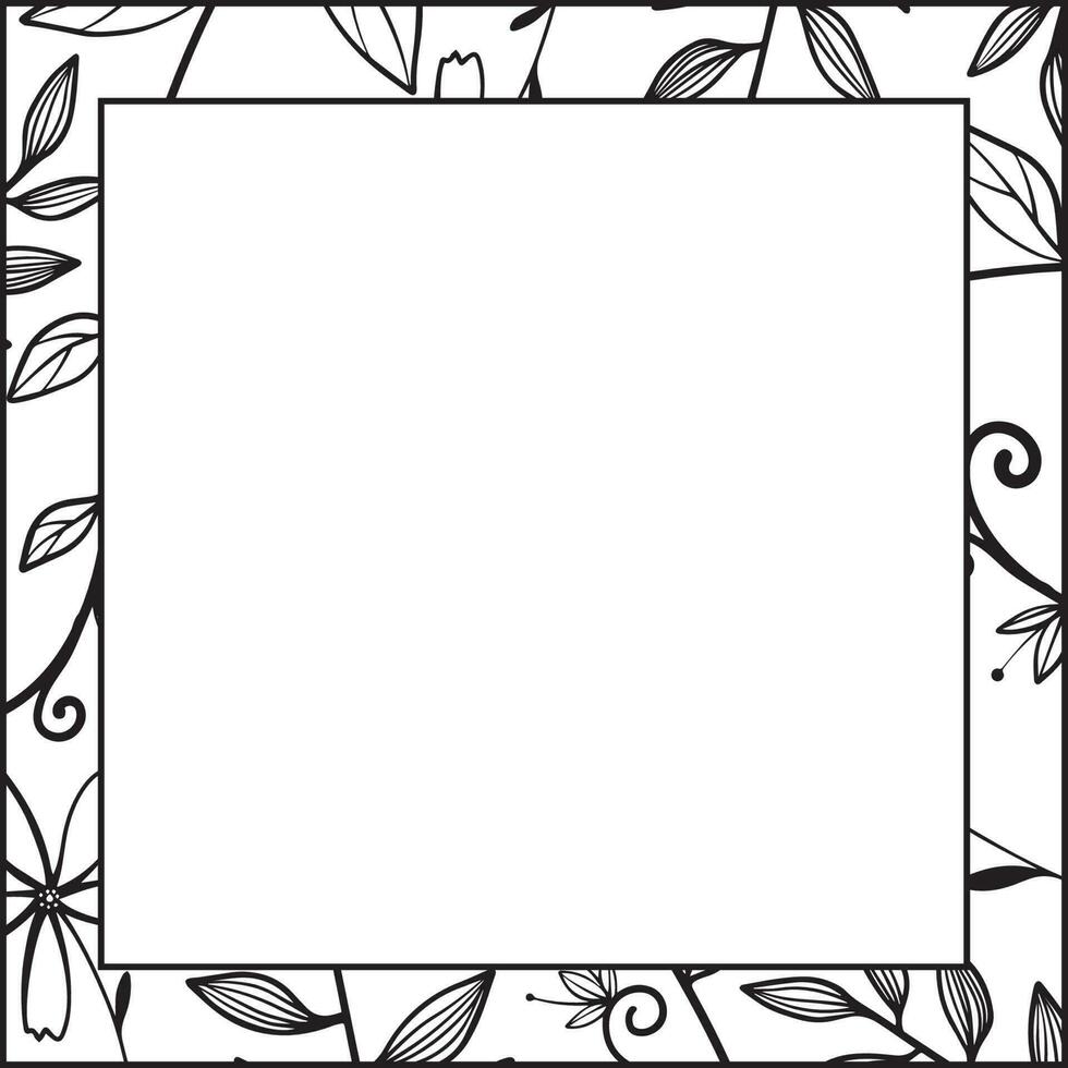 bloemen vierkant frame vector