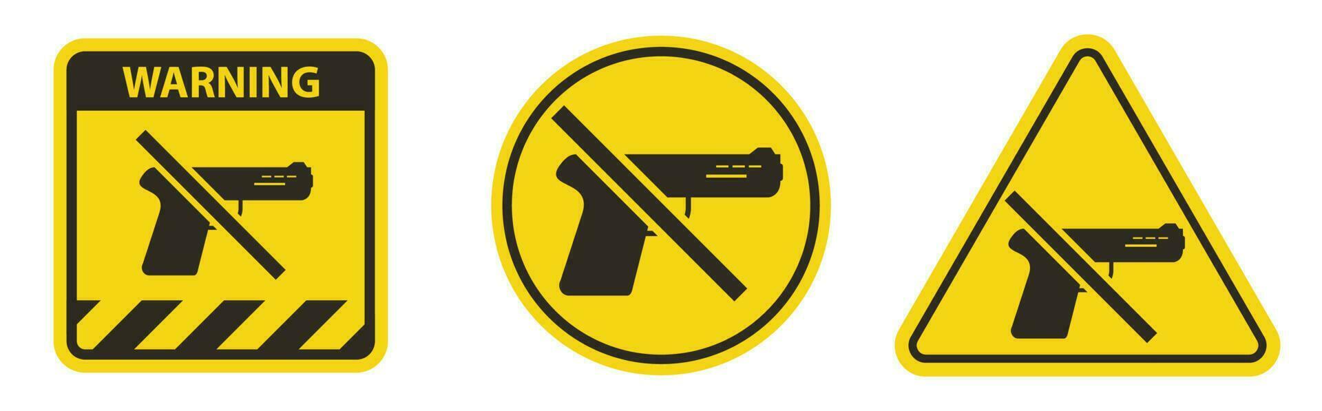 verbod teken geweren, Nee geweren teken Aan wit achtergrond vector