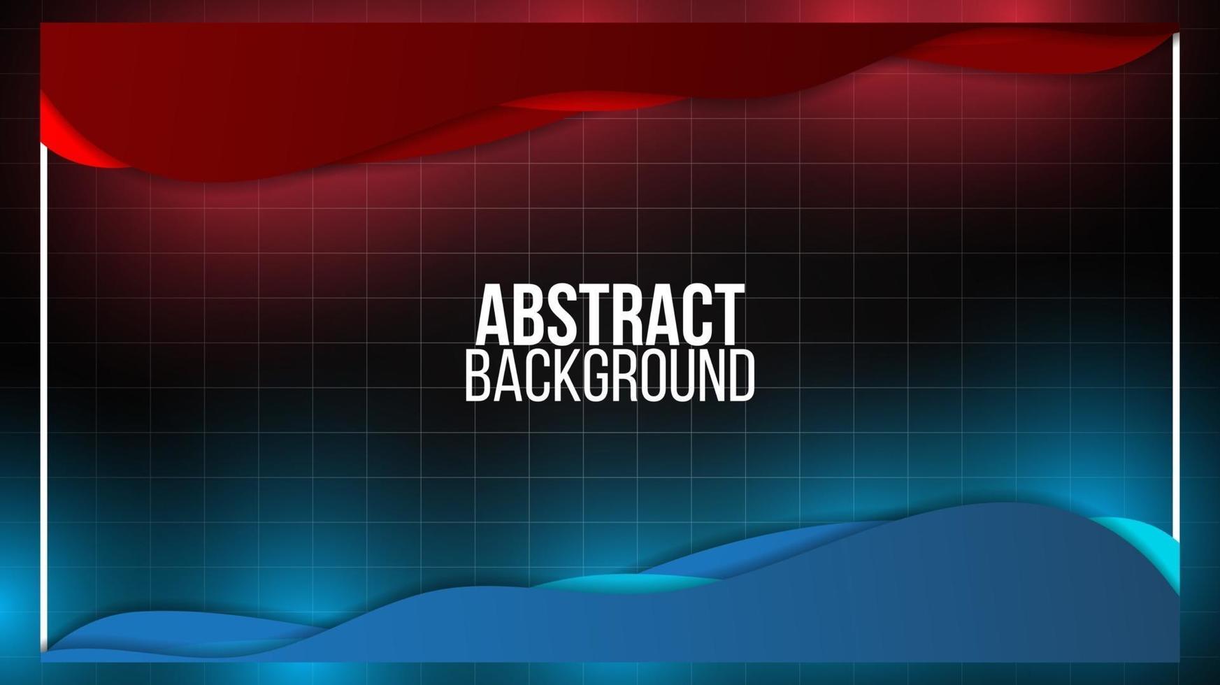 zwart abstract mat geometrisch rood en blauw elegant futuristisch glanzend rood en blauw licht als achtergrond vector