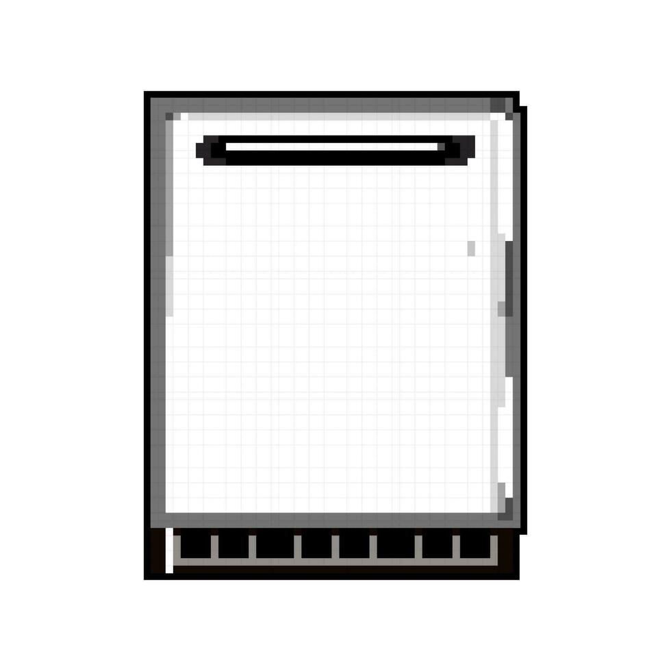 keuken koelkast koelkast spel pixel kunst vector illustratie