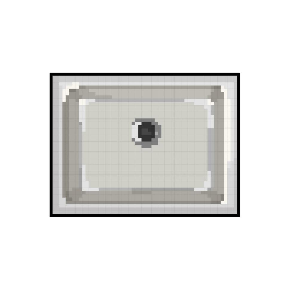 bad wastafel keramisch spel pixel kunst vector illustratie