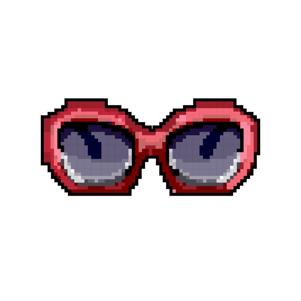 stijl zonnebril Dames spel pixel kunst vector illustratie