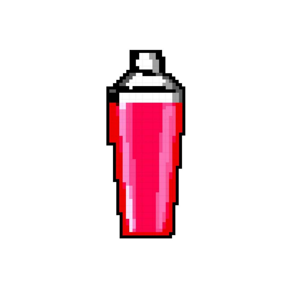 metaal cocktail shaker spel pixel kunst vector illustratie