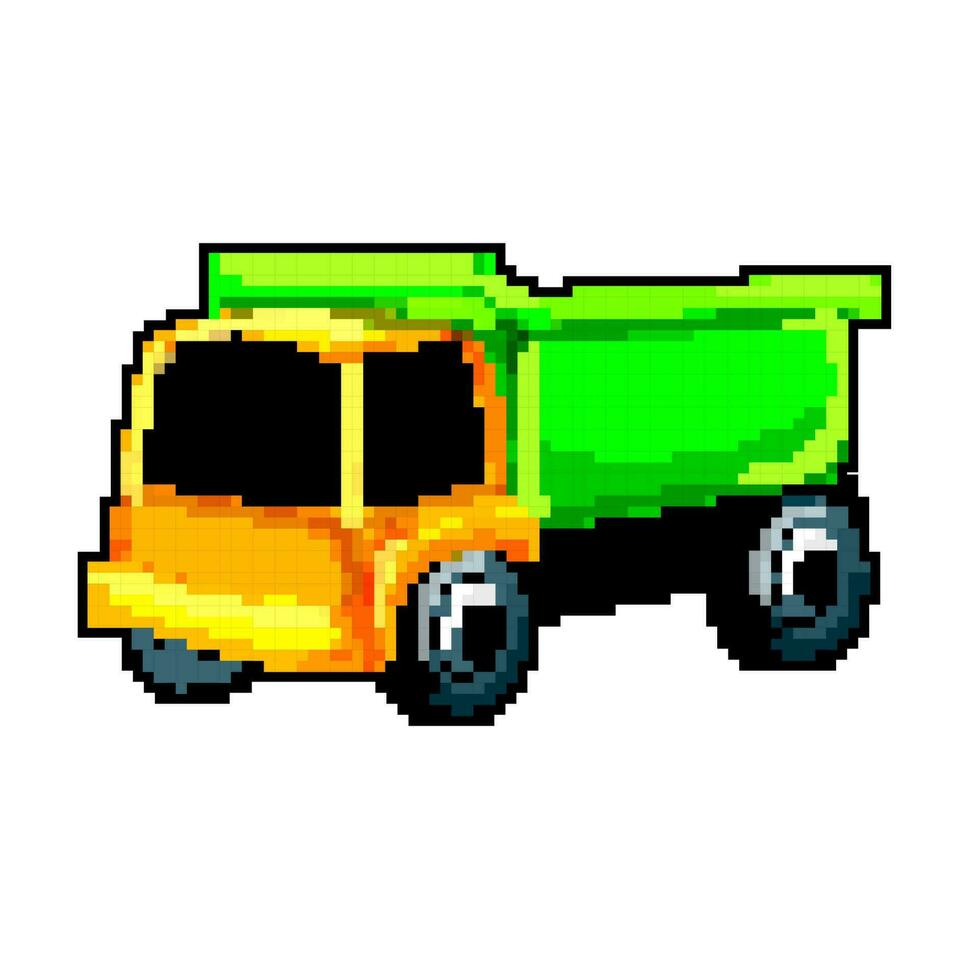 auto zand speelgoed- spel pixel kunst vector illustratie