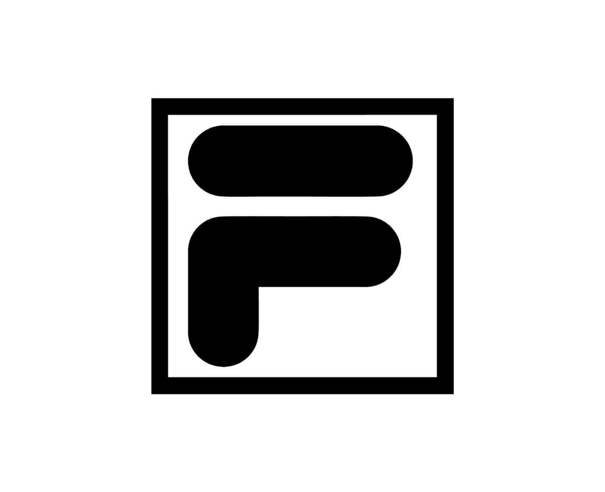 fila logo merk kleren symbool zwart ontwerp mode vector illustratie