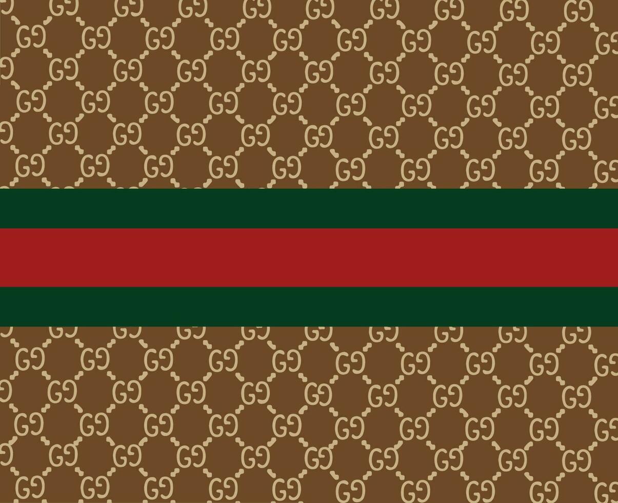 Gucci merk achtergrond logo symbool ontwerp kleren mode vector illustratie