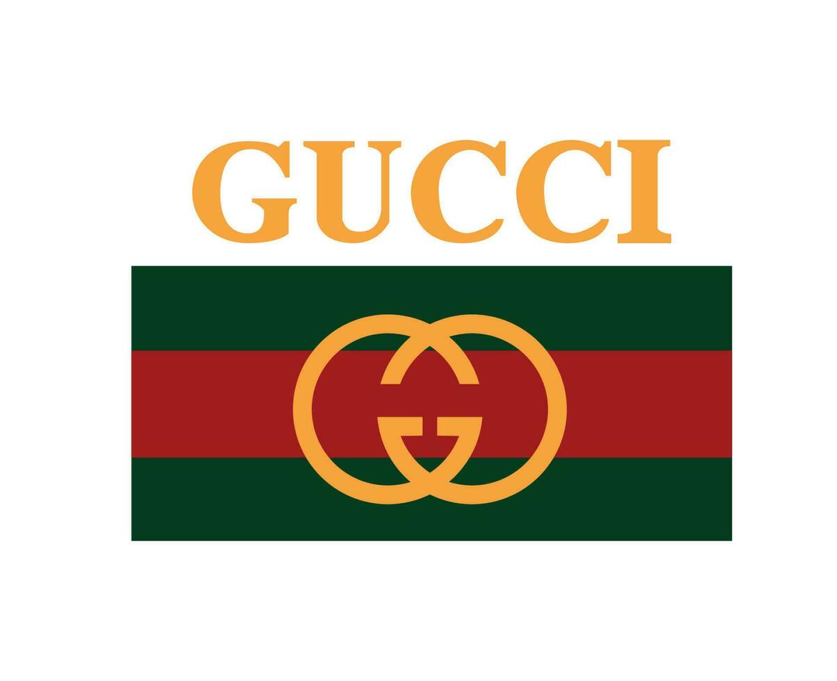 Gucci merk logo kleren met naam symbool ontwerp mode vector illustratie