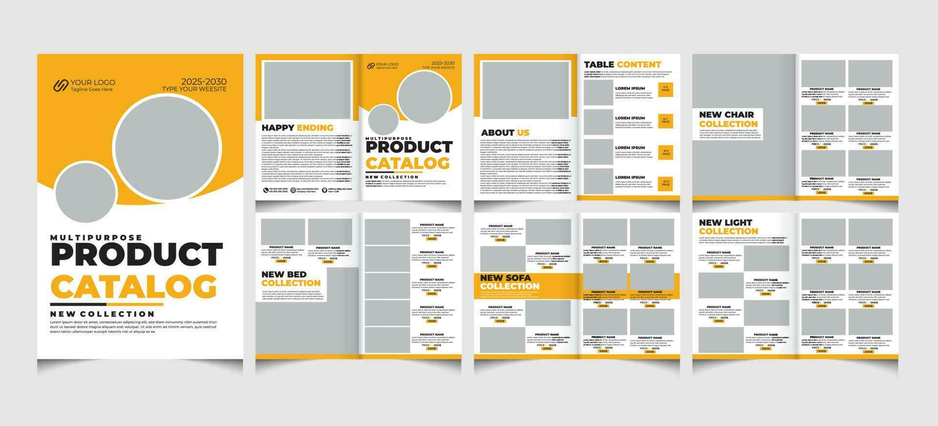 Product catalogus en catalogus sjabloon.catalogus ontwerp. vector