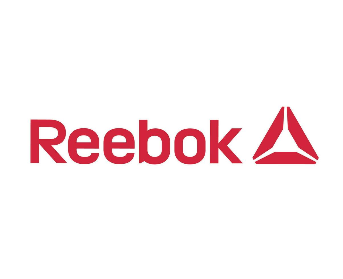 reebok merk logo met naam rood symbool kleren ontwerp icoon abstract vector illustratie