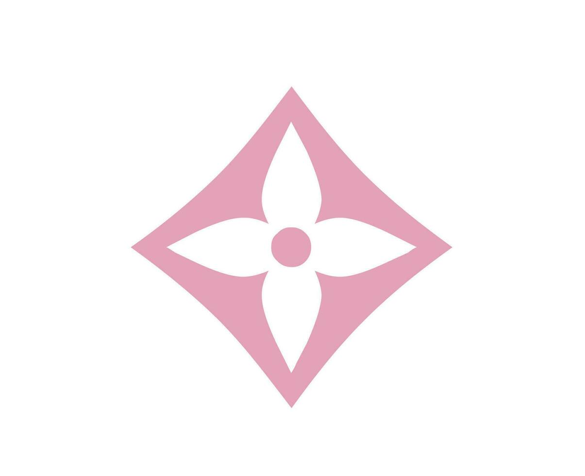 louis vuitton logo merk mode roze ontwerp symbool kleren vector illustratie