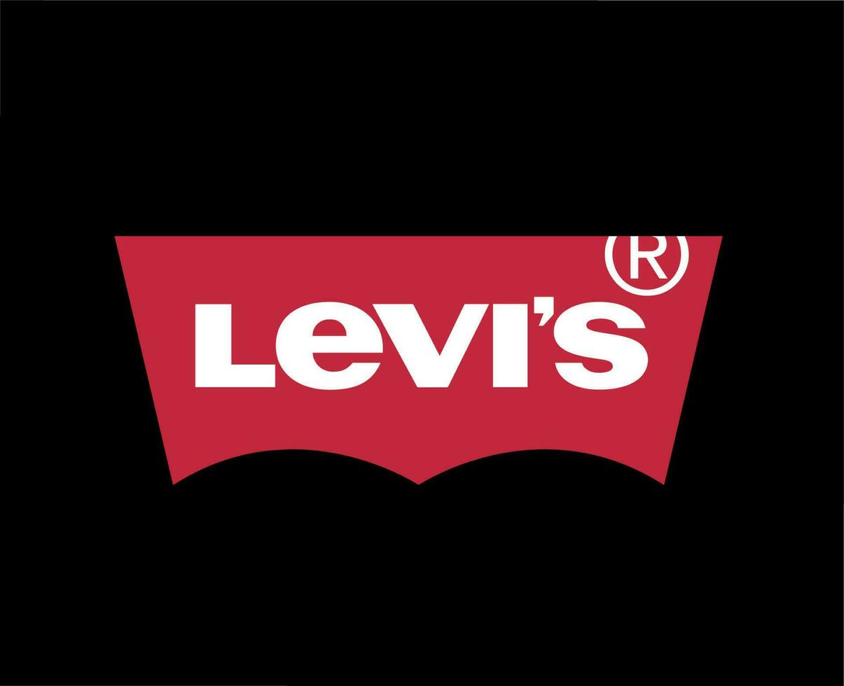 Levi's merk kleren logo symbool ontwerp mode vector illustratie met zwart achtergrond