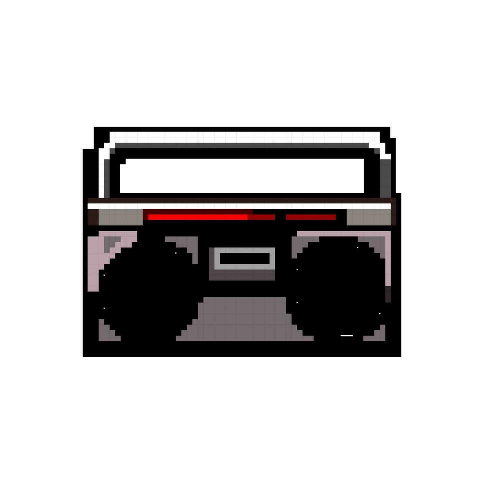 stereo boombox audio spel pixel kunst vector illustratie