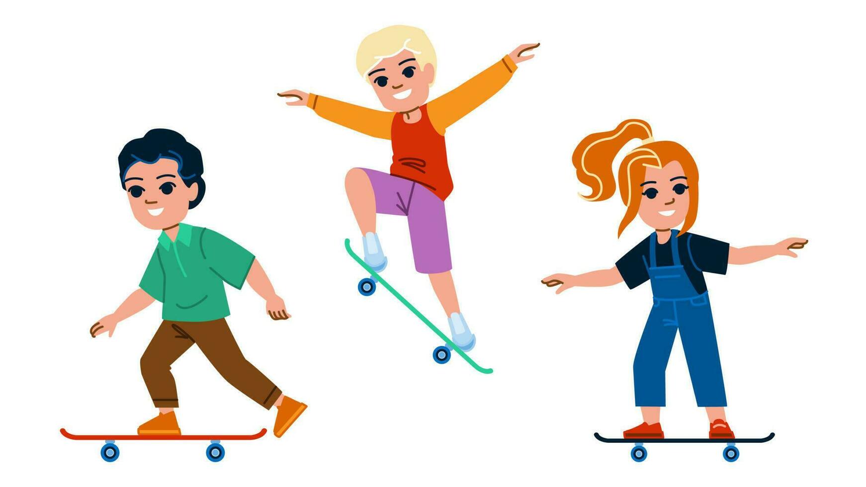 kind skateboarden vector