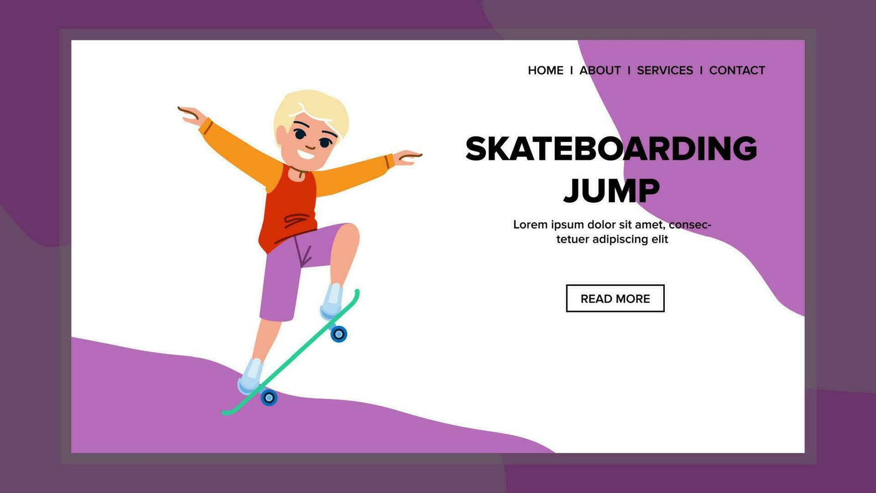 skateboarden springen vector