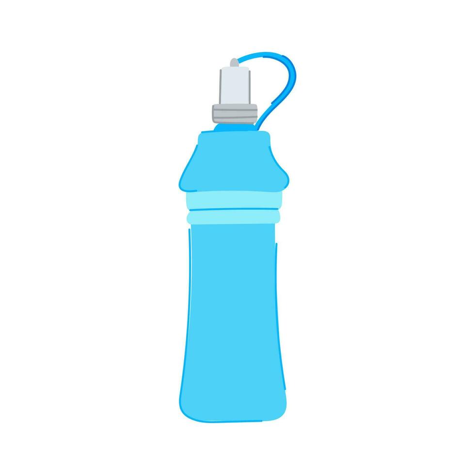 plastic sport drinken fles tekenfilm vector illustratie