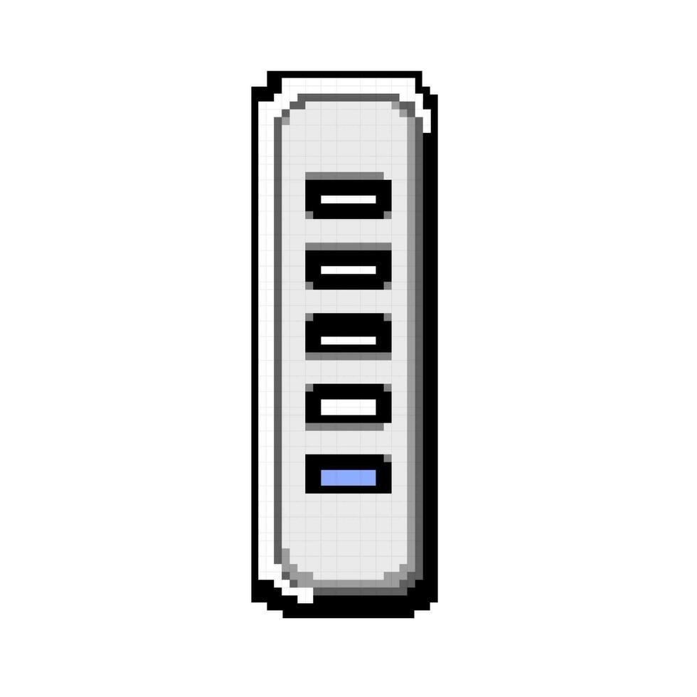 aansluiten USB hub spel pixel kunst vector illustratie