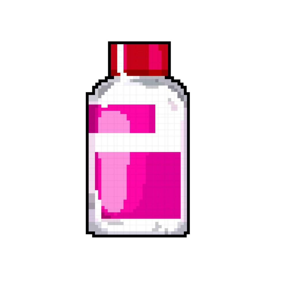 zorg vitamine fles spel pixel kunst vector illustratie