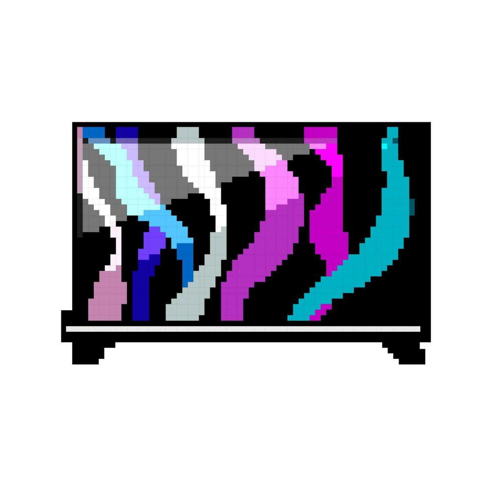 video TV scherm spel pixel kunst vector illustratie