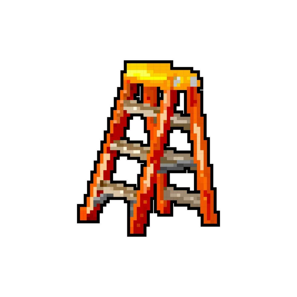 voet stap ladder veiligheid spel pixel kunst vector illustratie