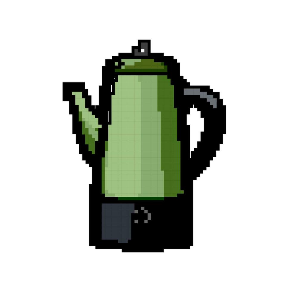 pot percolator pot koffie spel pixel kunst vector illustratie