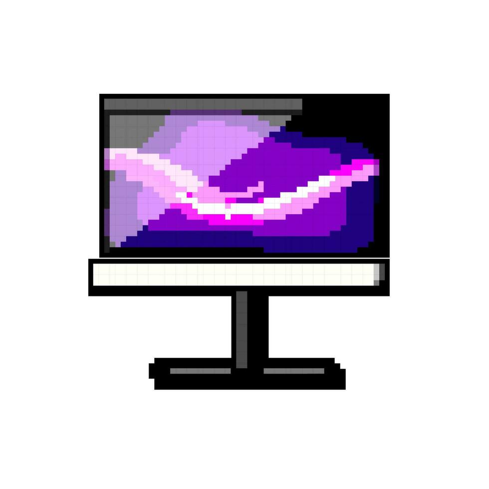 bedrijf toezicht houden op pc spel pixel kunst vector illustratie