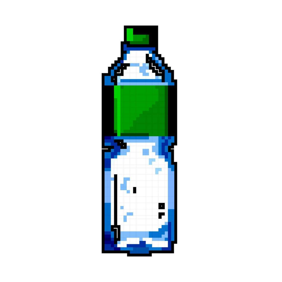 verkoudheid mineraal water fles spel pixel kunst vector illustratie