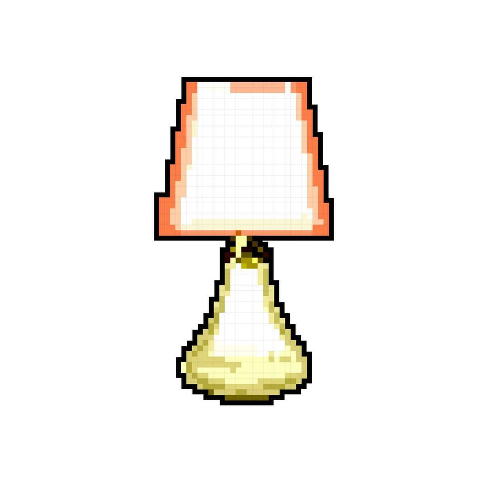 decoratie lamp tafel spel pixel kunst vector illustratie