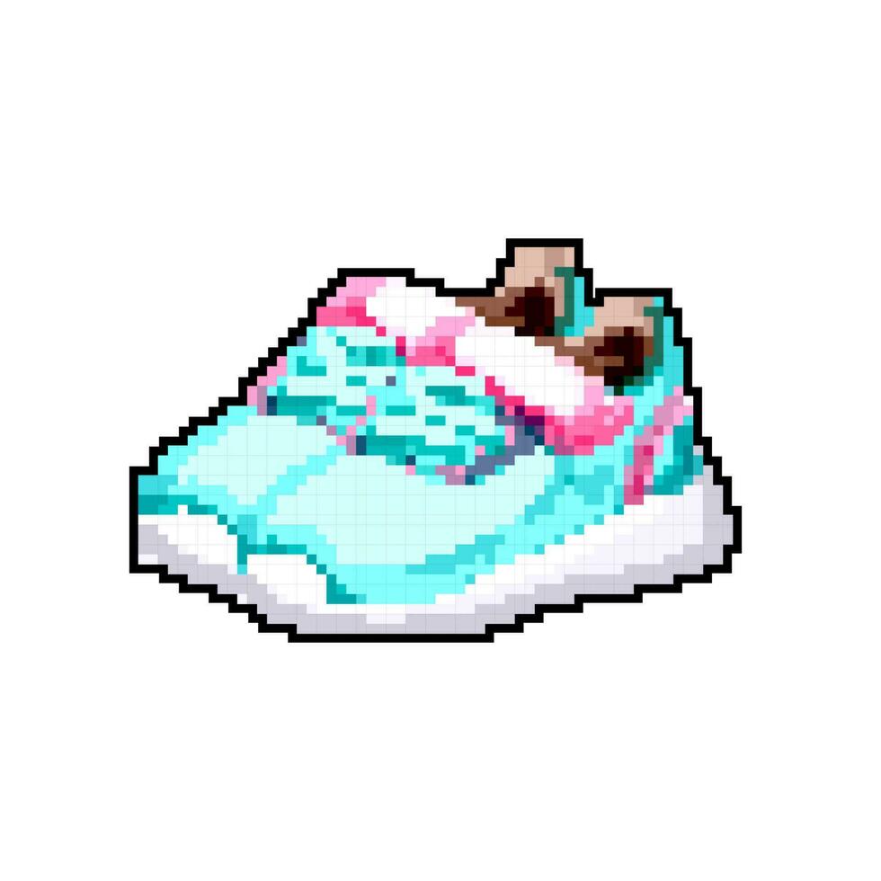 mode kind schoenen spel pixel kunst vector illustratie