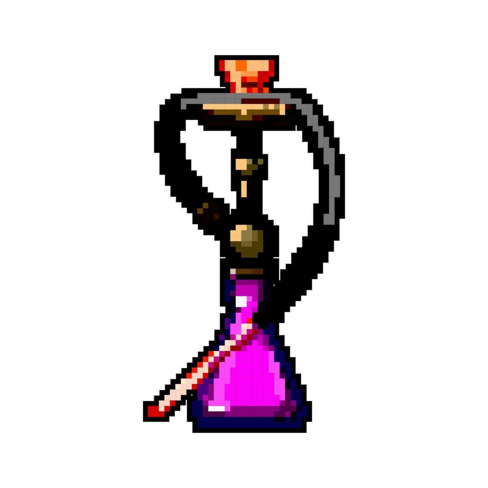 oosten- hookah shisha spel pixel kunst vector illustratie