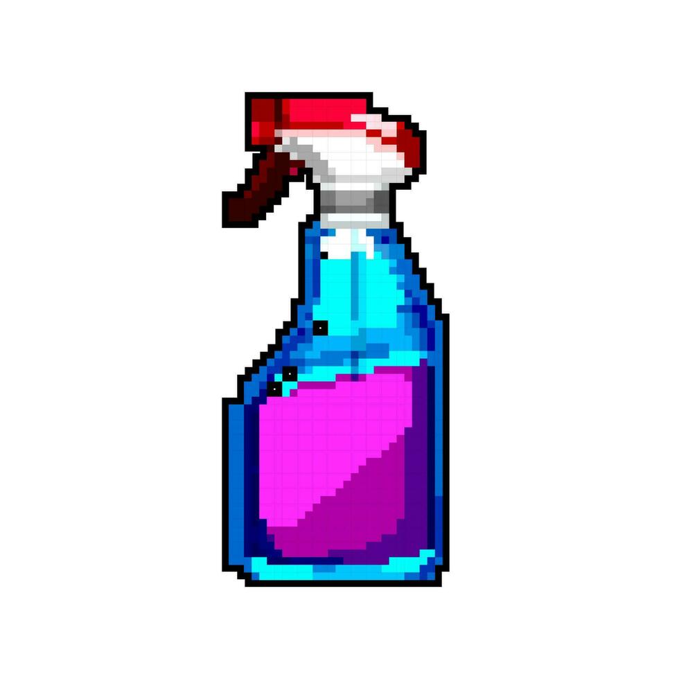 fles glas schoonmaakster spel pixel kunst vector illustratie