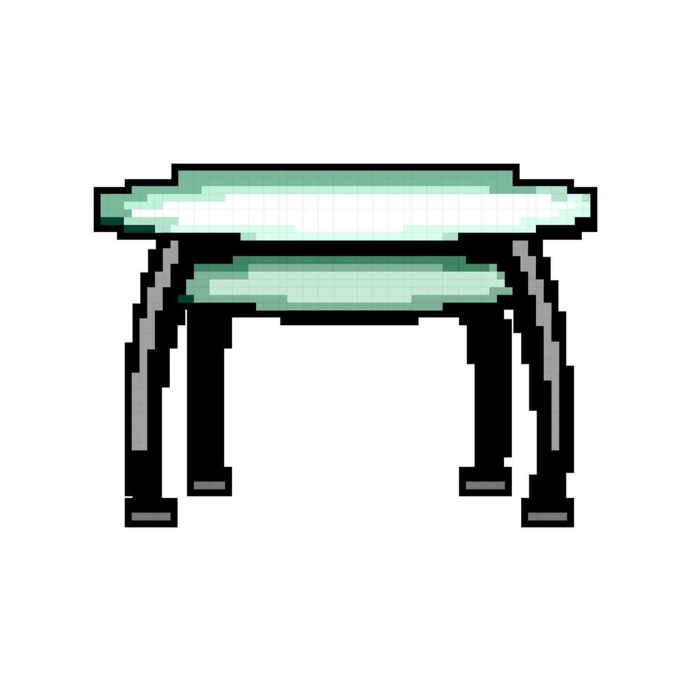 bureau glas tafel spel pixel kunst vector illustratie